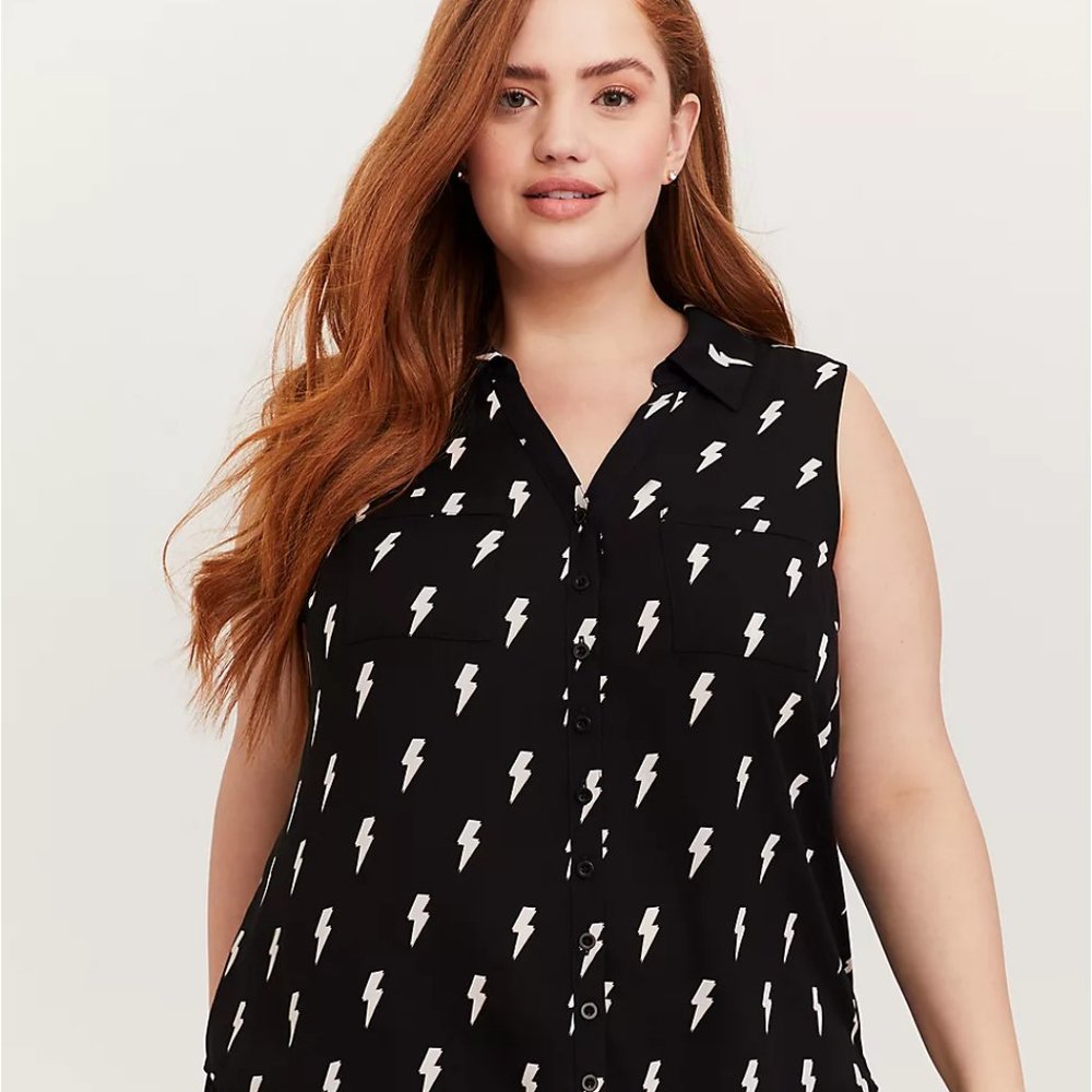 TORRID | Madison Black & White Bolt Tank
